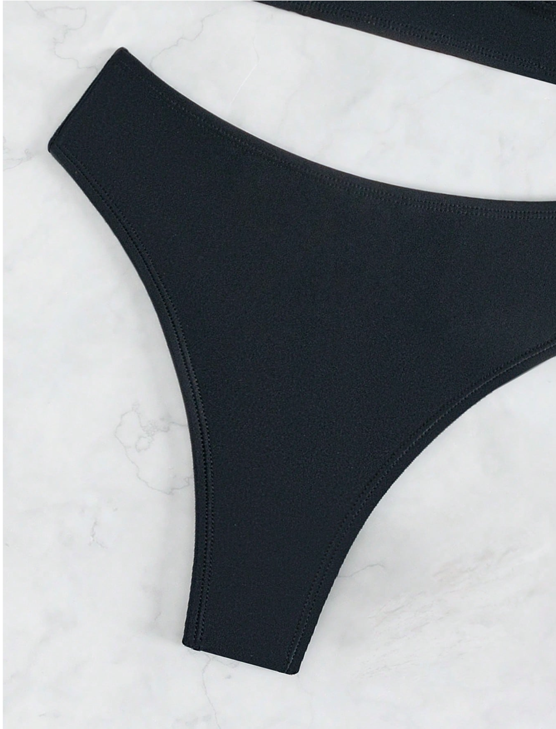 Nishepu Swim Summer Beach Solid Color Bikini Set Music Festival